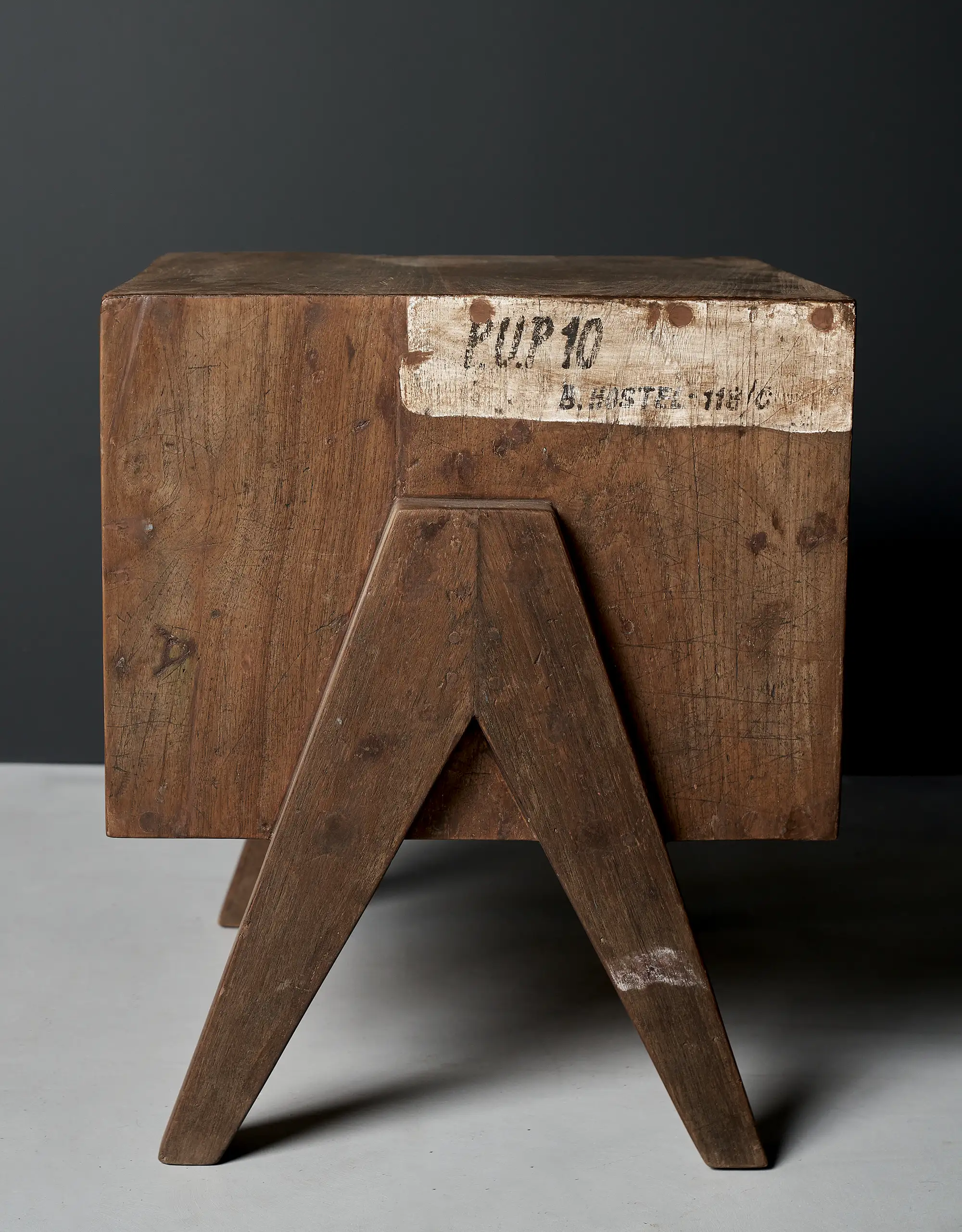 Pierre Jeanneret Pair of Bedside Tables, Panjab University, Chandigarh, c. 1960 - Image 5