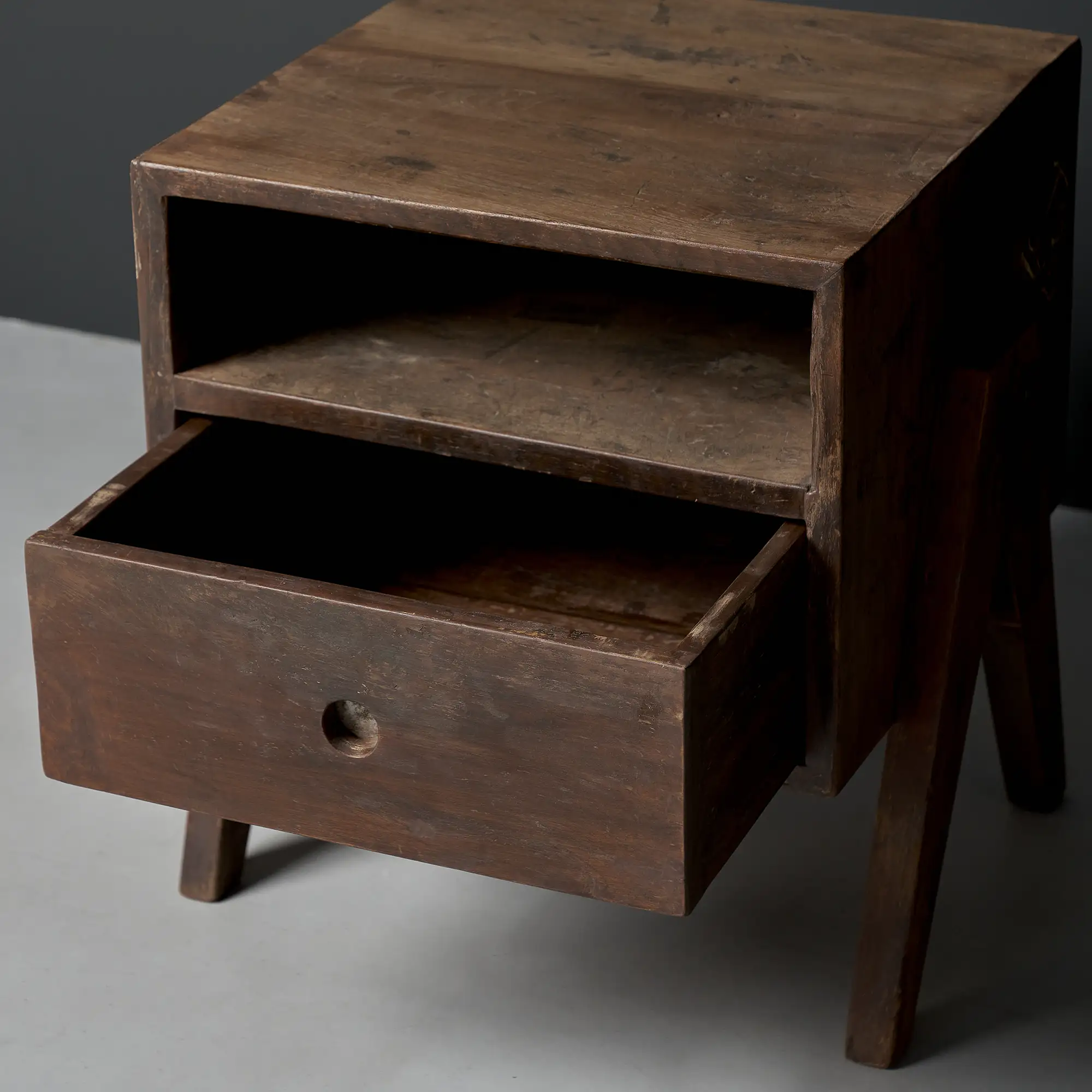 Pierre Jeanneret Pair of Bedside Tables, Panjab University, Chandigarh, c. 1960 - Image 8