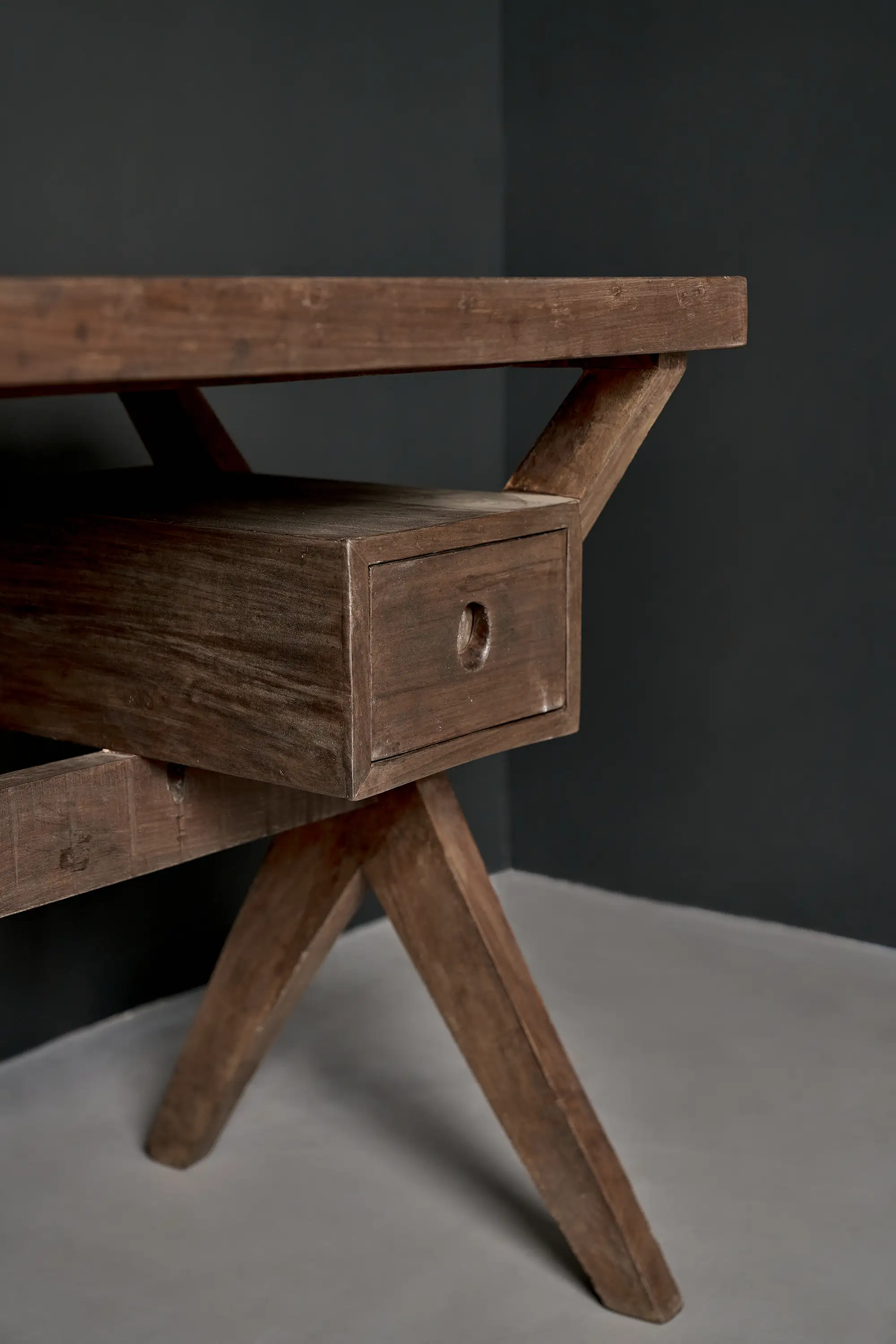 Pierre Jeanneret Writing Desk, Punjab Engineering College Library, Chandigarh, c. 1960 - Image 11