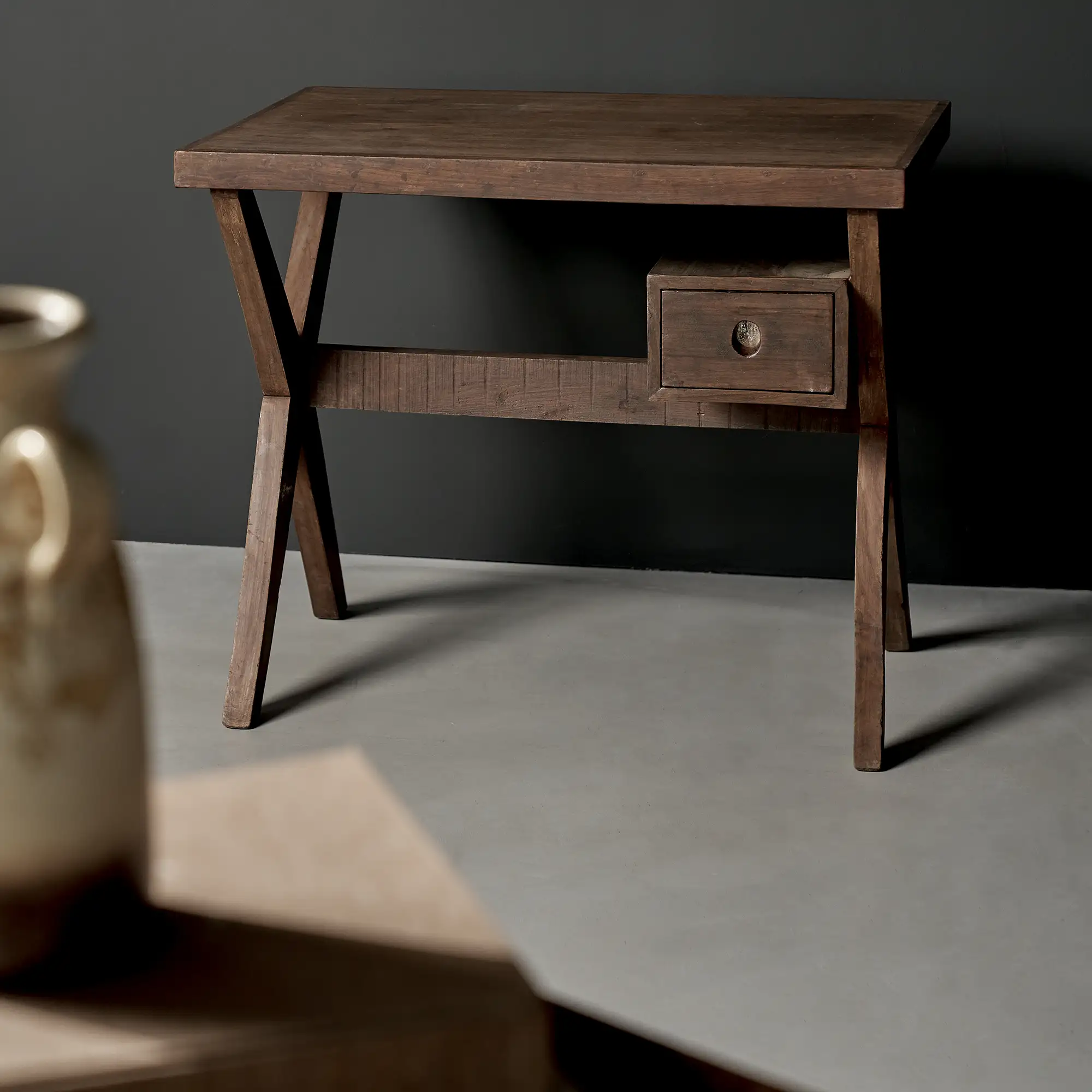 Pierre Jeanneret Writing Desk, Punjab Engineering College Library, Chandigarh, c. 1960 - Image 4