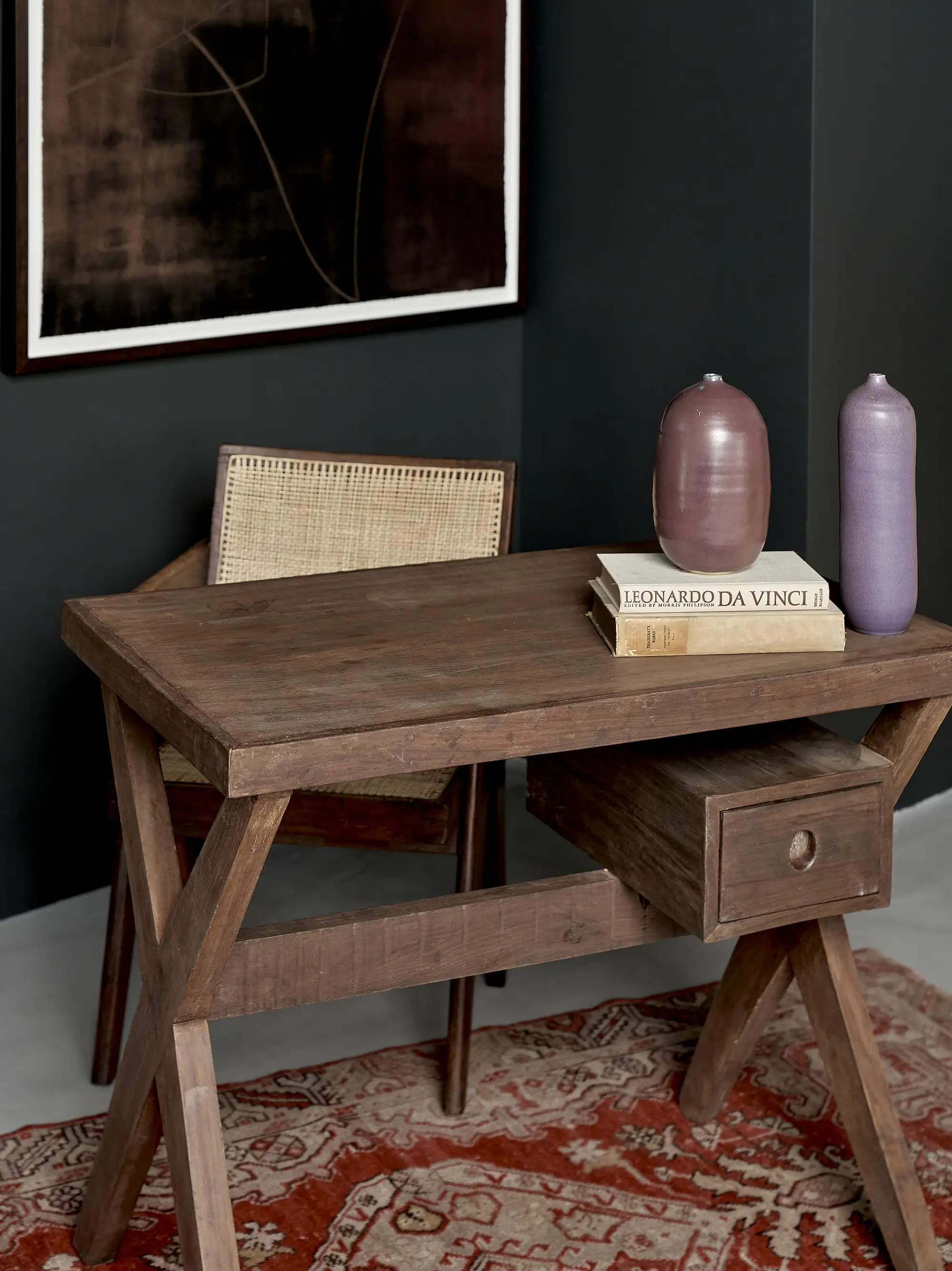 Pierre Jeanneret Writing Desk, Punjab Engineering College Library, Chandigarh, c. 1960 - Image 6