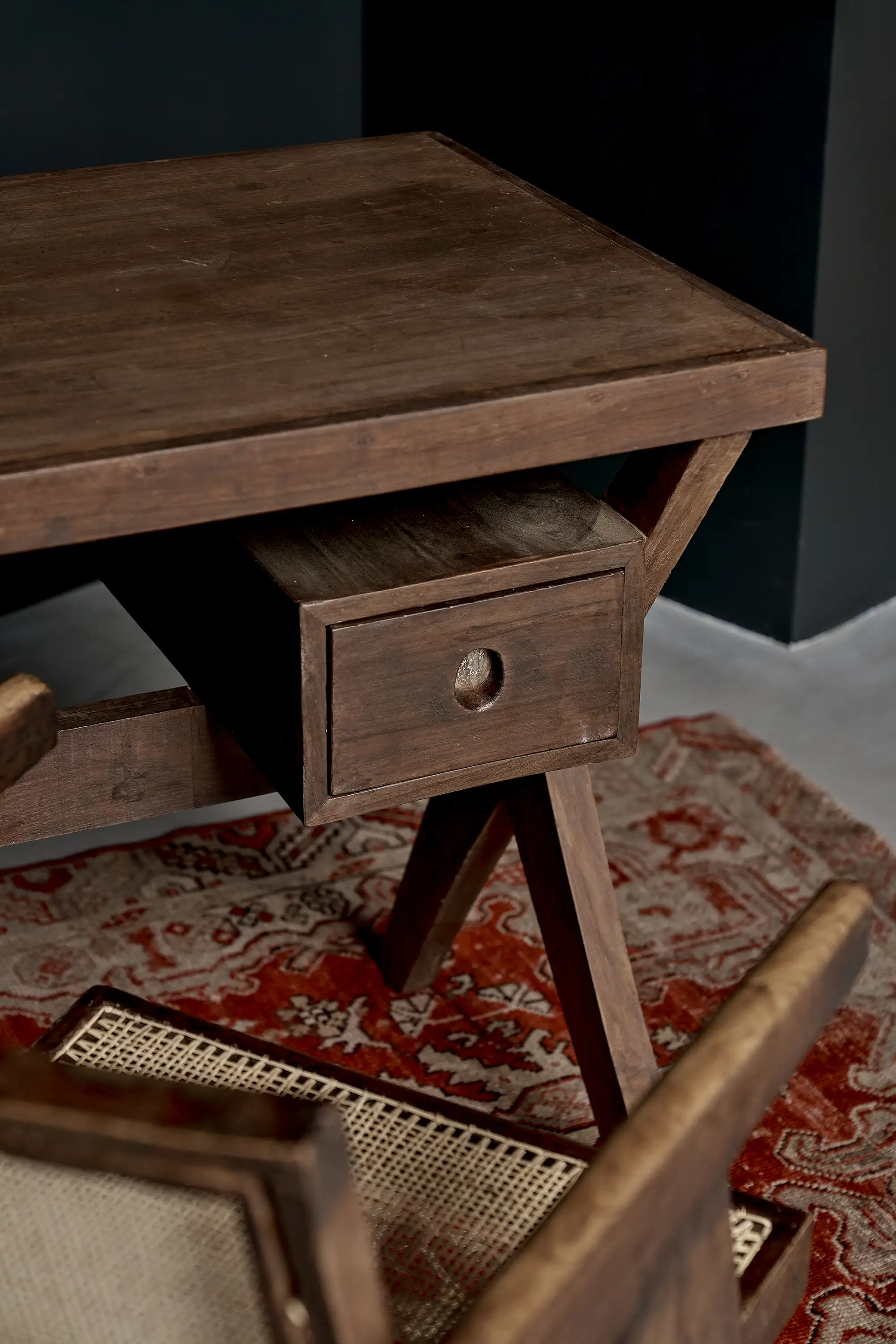 Pierre Jeanneret Writing Desk, Punjab Engineering College Library, Chandigarh, c. 1960 - Image 7