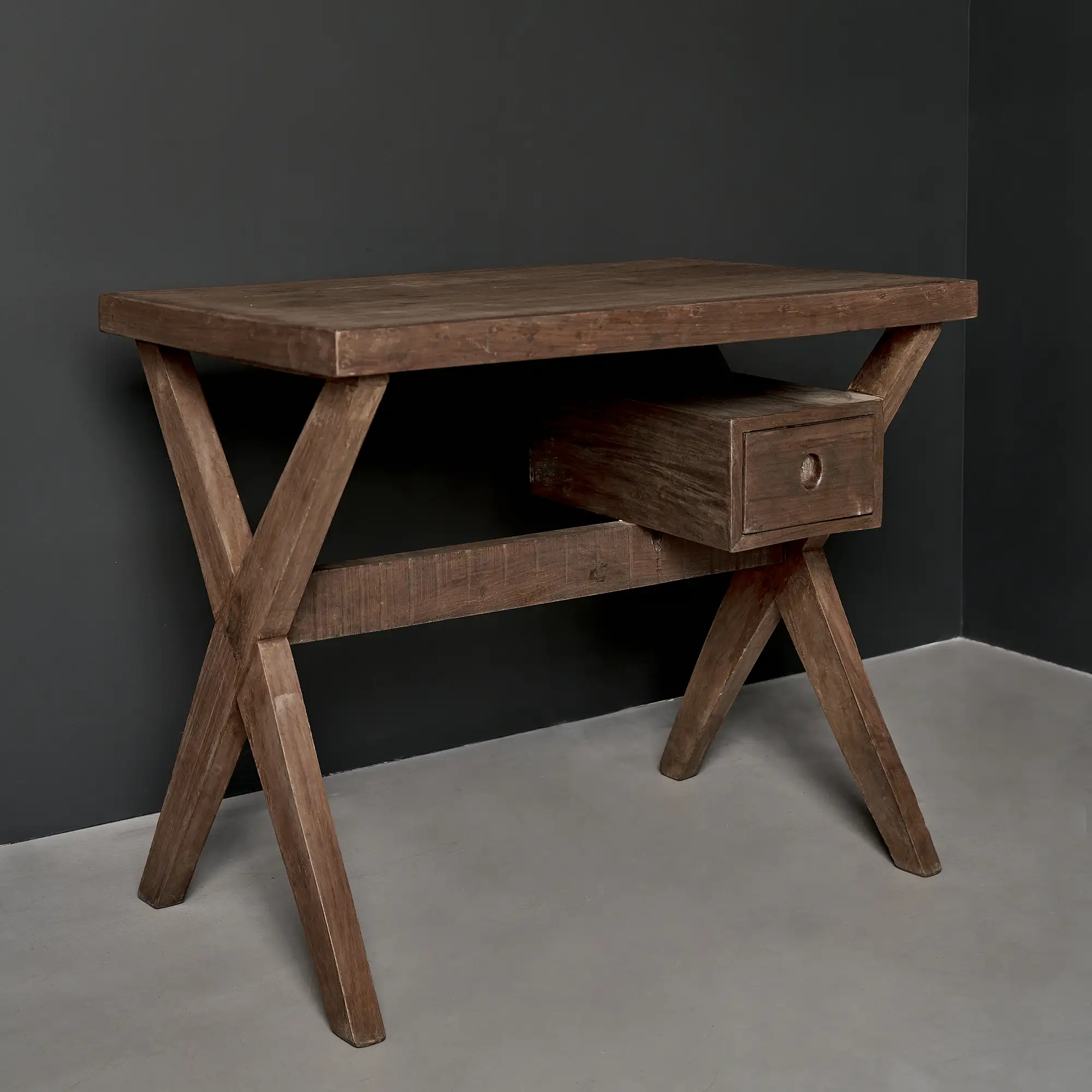 Pierre Jeanneret Writing Desk, Punjab Engineering College Library, Chandigarh, c. 1960 - Image 8