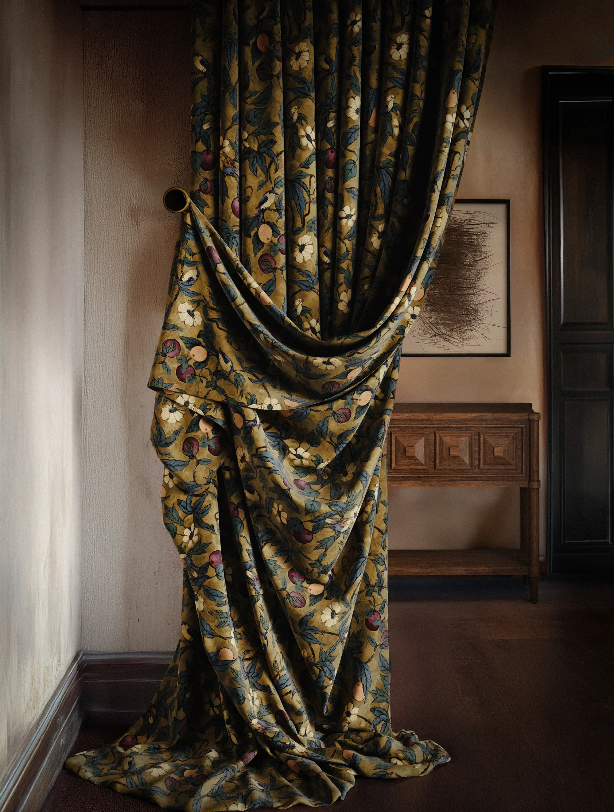 Plum Garden Fabric by the Yard - Image 2