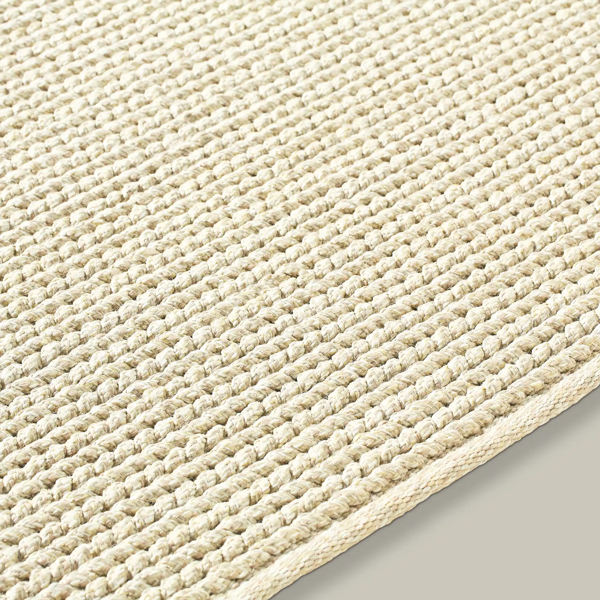 Tricot Handwoven Outdoor Rug (Cream) - Image 5