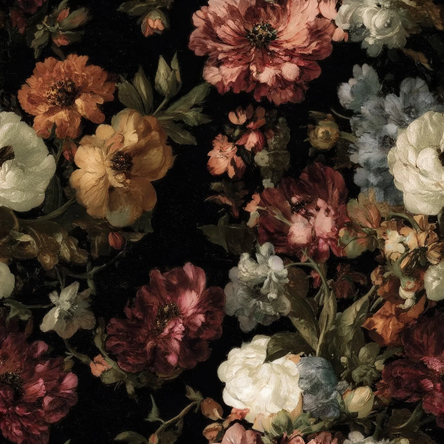 Renaissance Floral Wallpaper