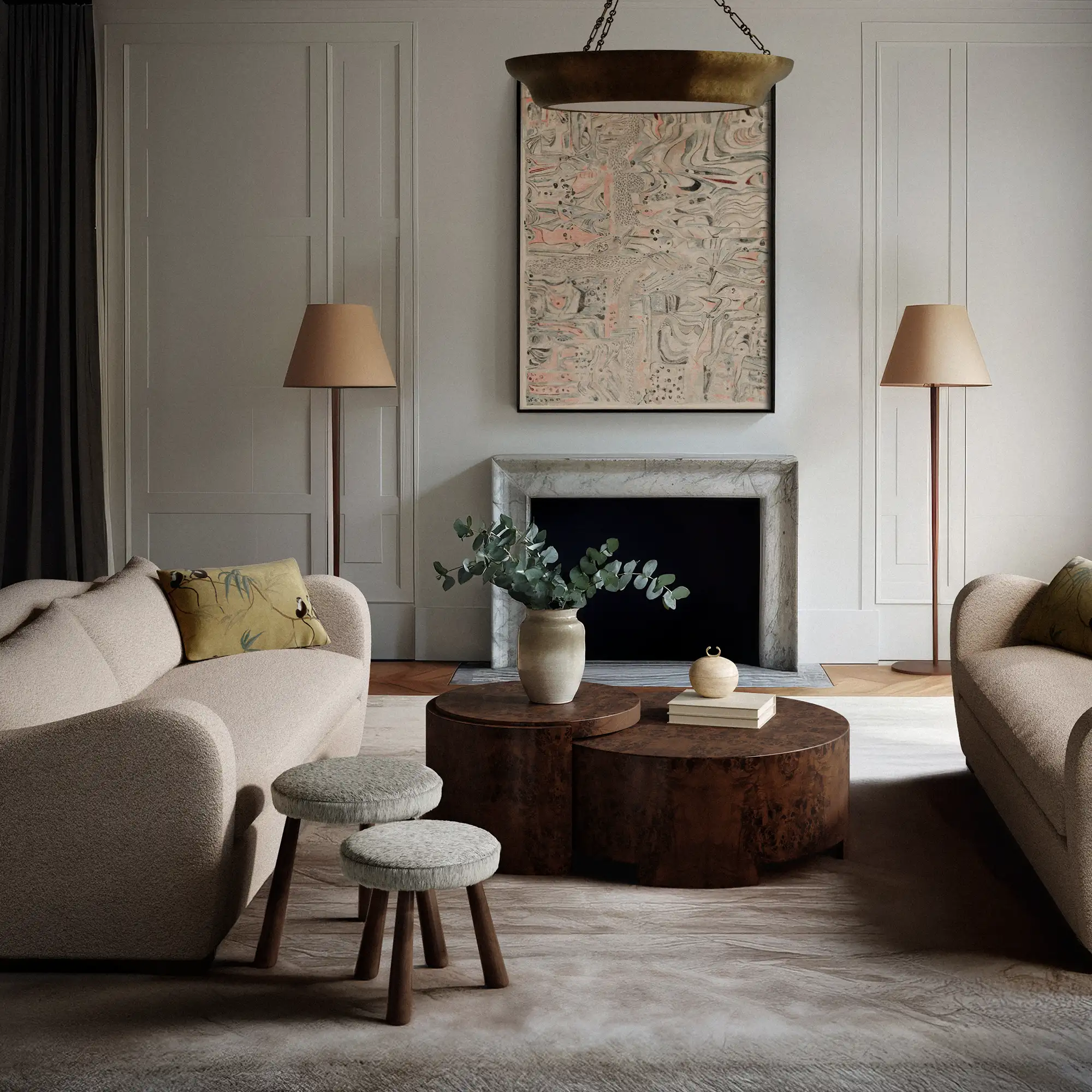 Madeleine Leather Stool - Image 2