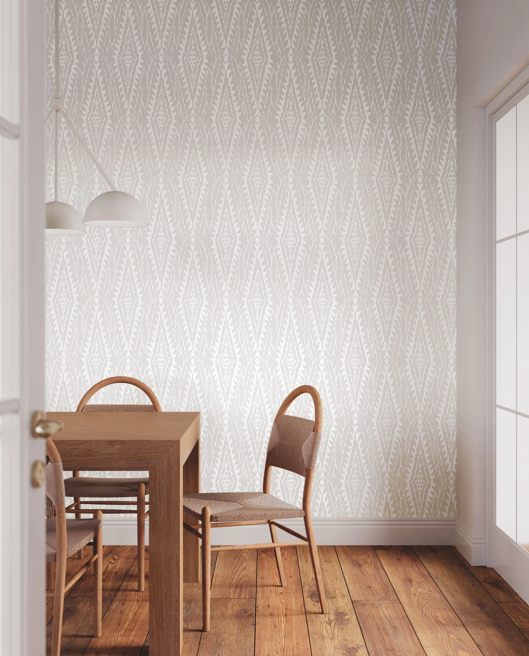 Rousseau Warm Grey Paperweave Wallpaper - Image 2