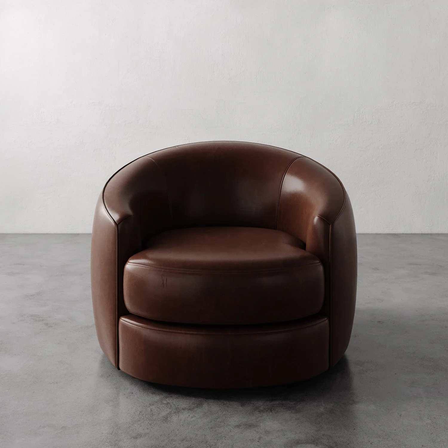 Rulmann Leather Swivel Chair - Image 2