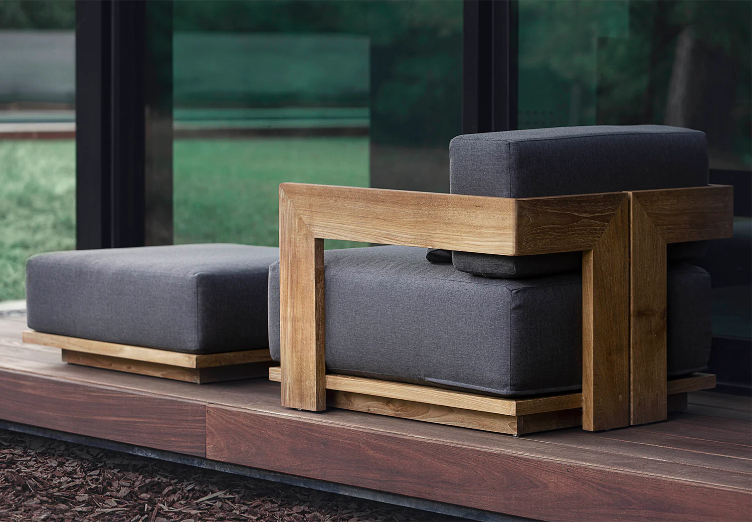 S2 Teak Ottoman - Image 3