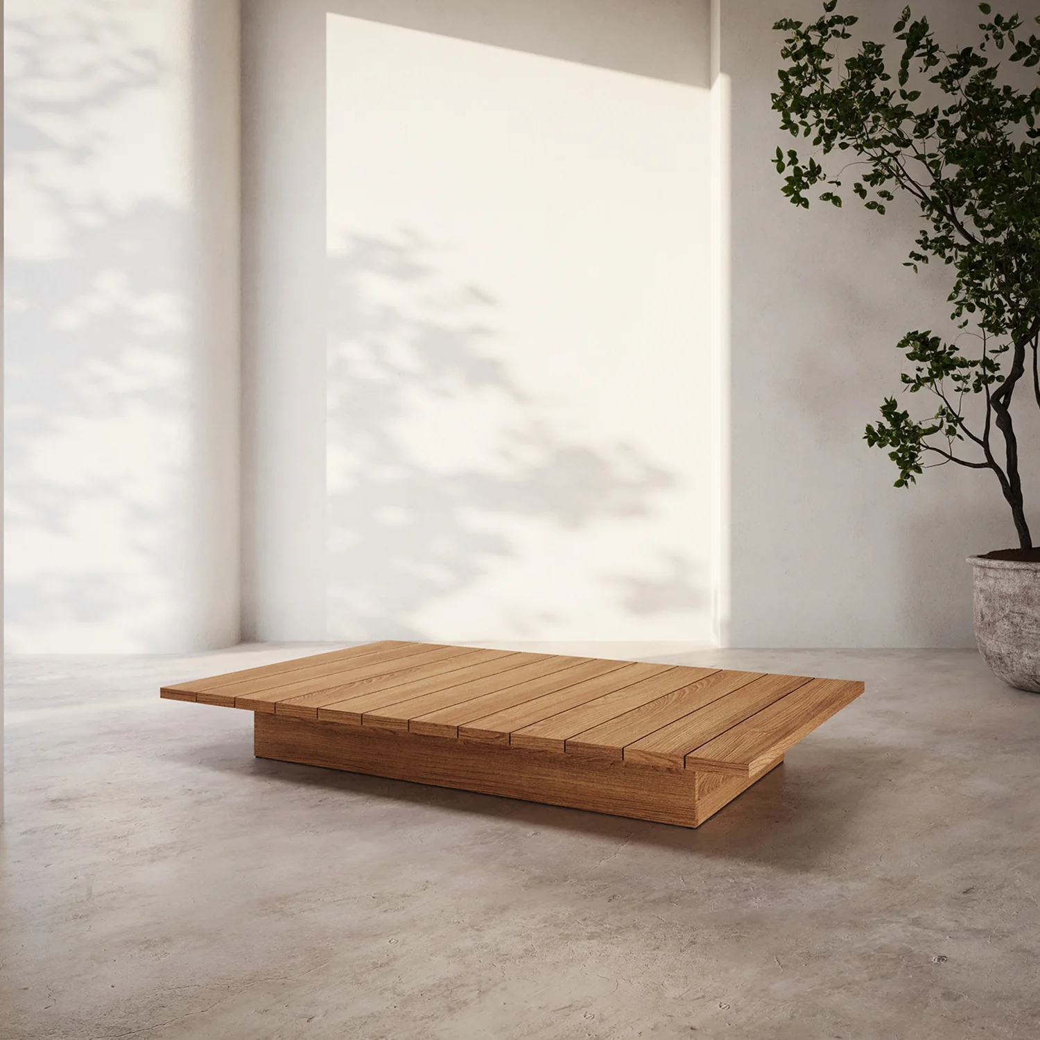 S2 Teak 71" Rectangular Coffee Table