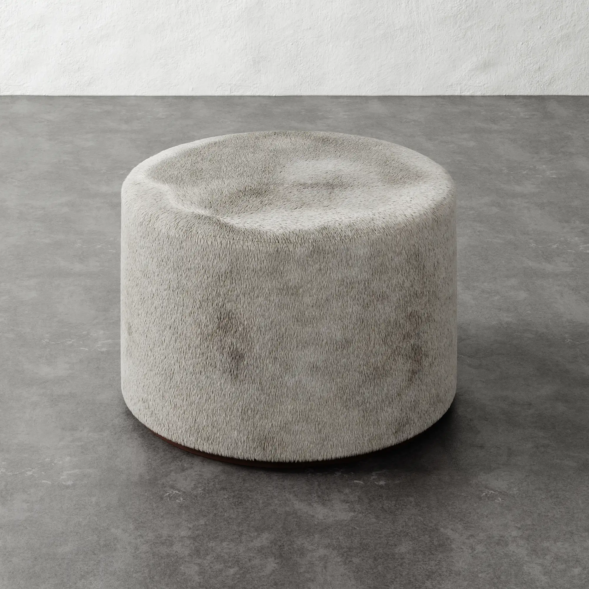 Sophie Leather Round Ottoman - Image 8