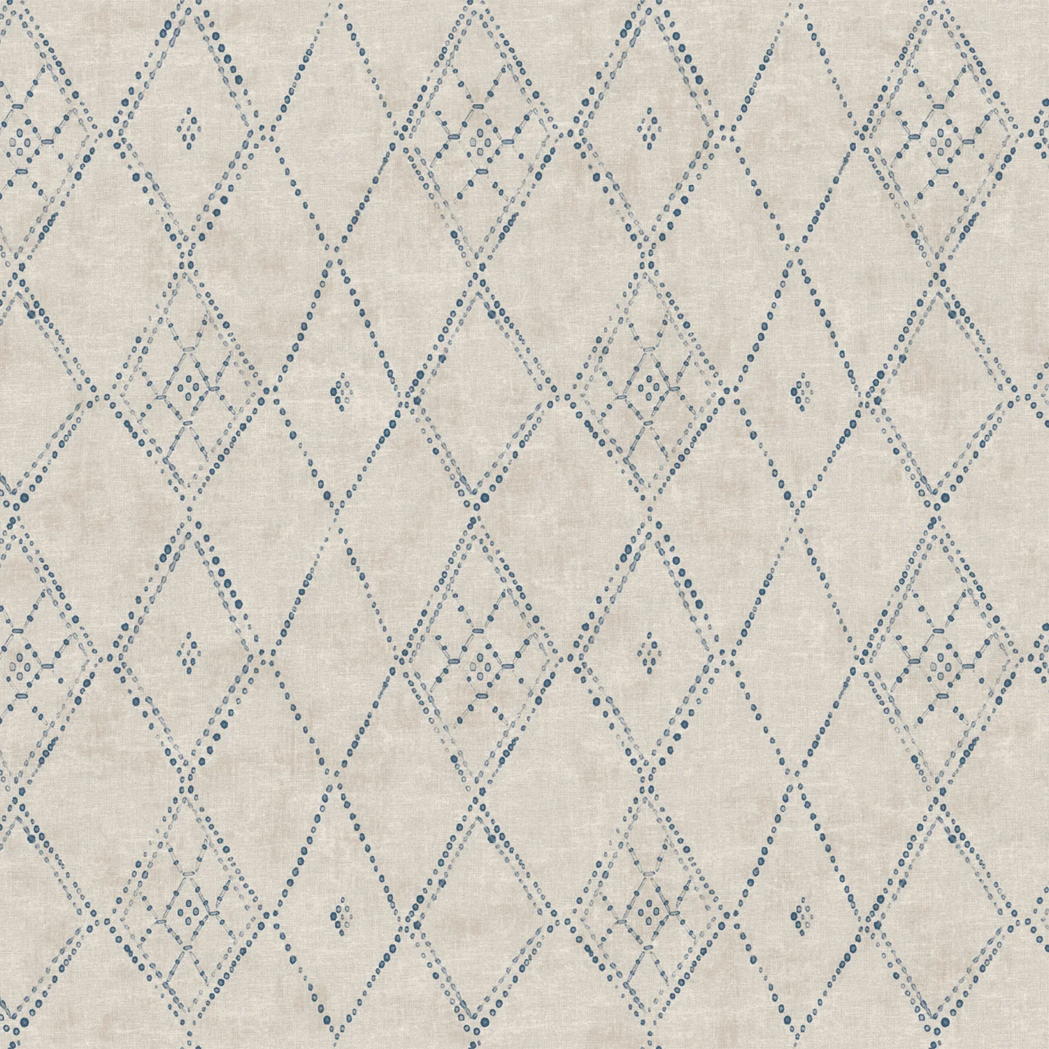 Souk Diamonds Denim Wallpaper