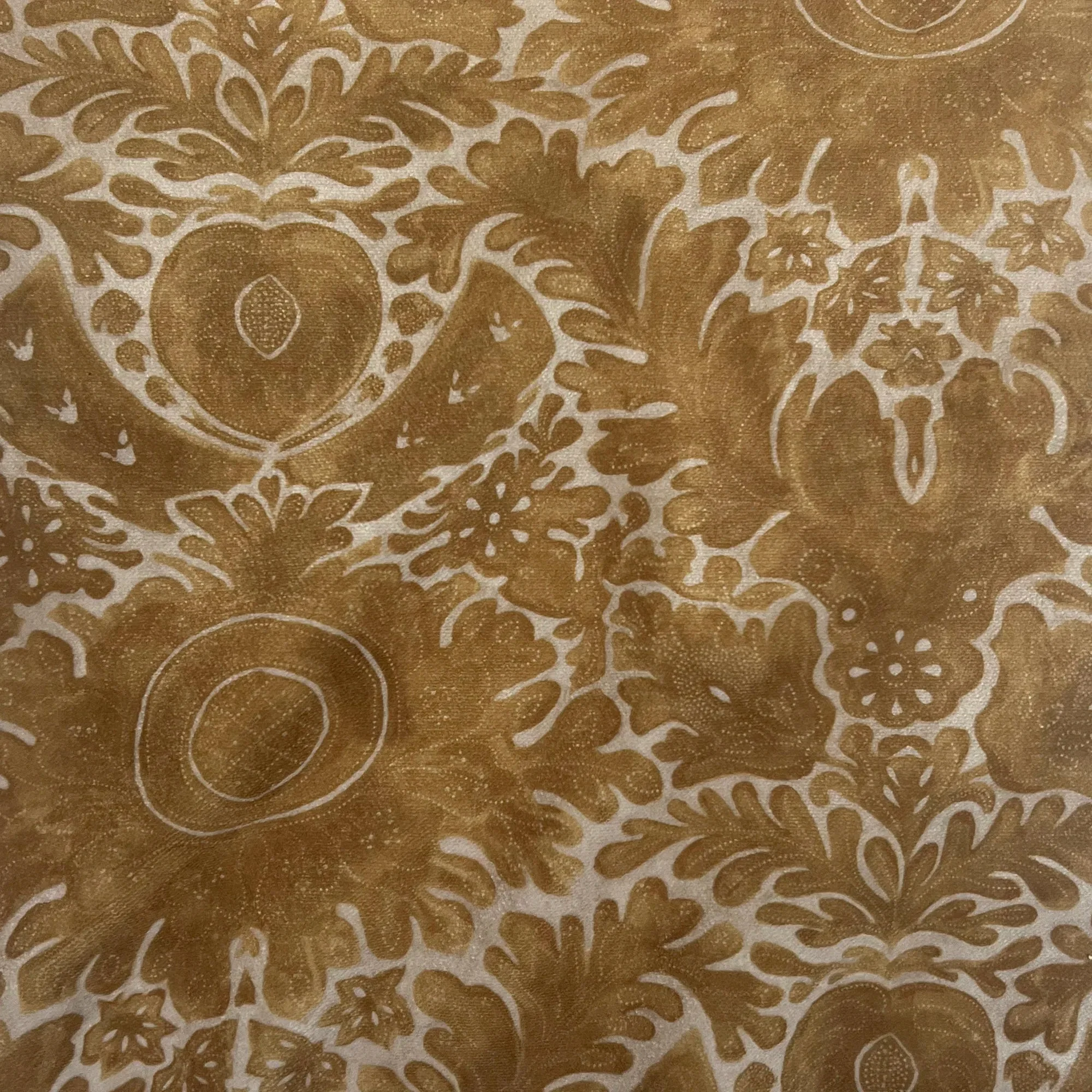 Toile De Rouen Velvet Pillow - Saffron - Image 3