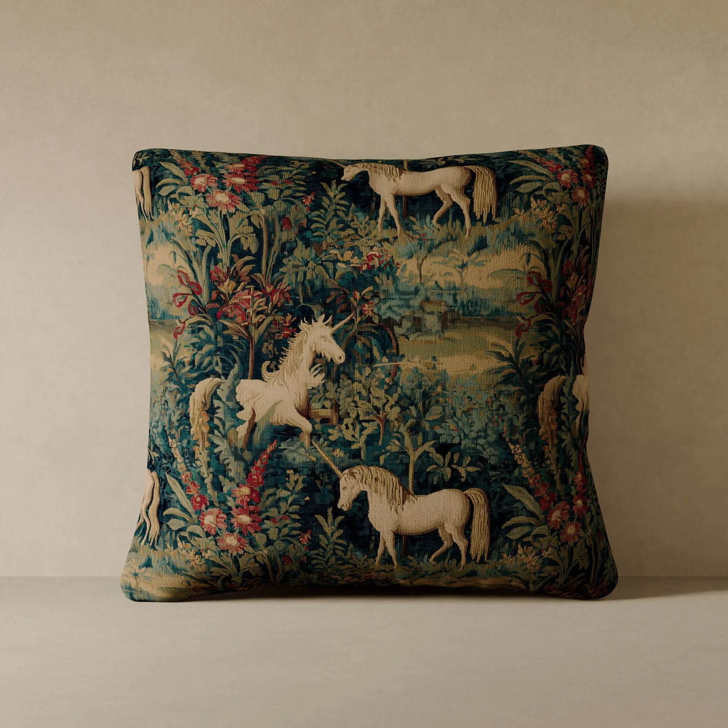 Unicorn Velvet Pillow
