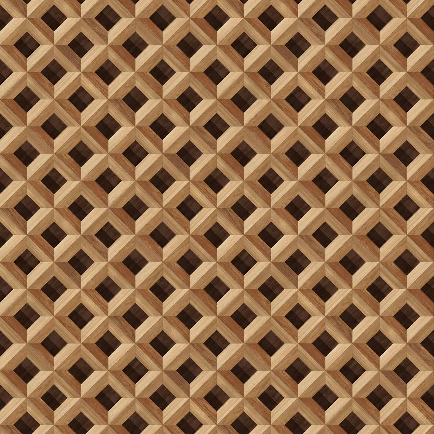 Versailles Marquetry Geometric Wallpaper